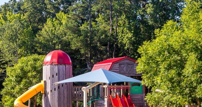 Photo of the playground at Knightdale Station Park.